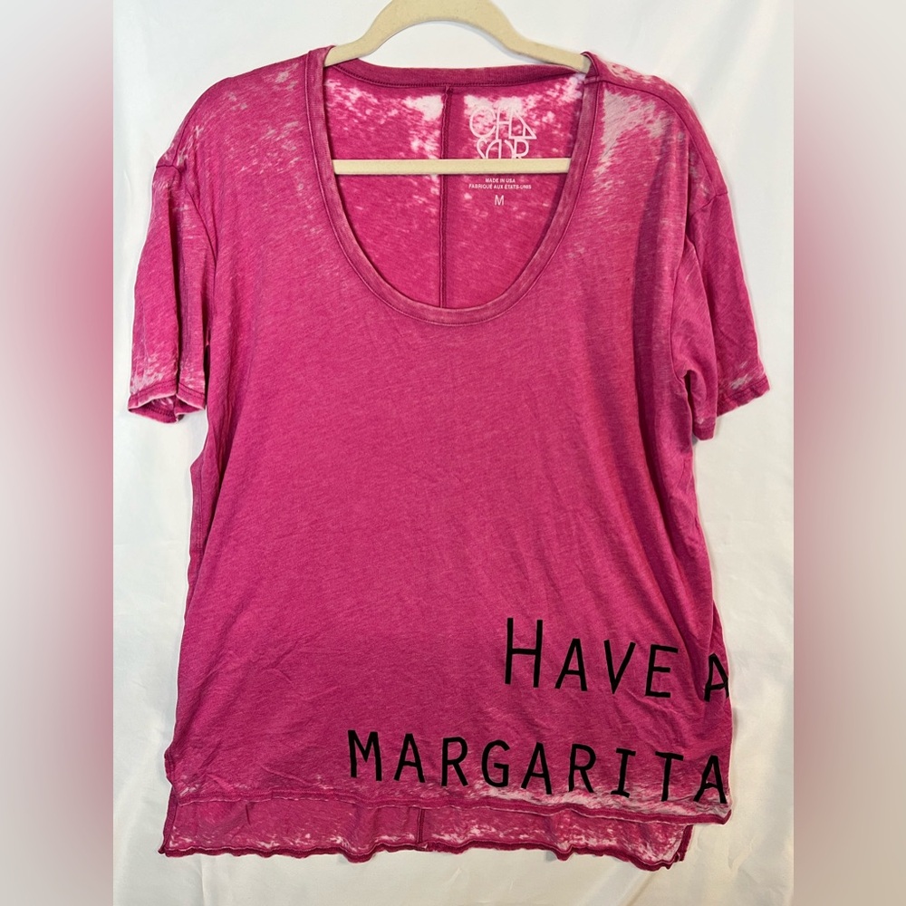 Chaser T-Shirt Pink Have A Margarita Oversized Tee NWOT Size M